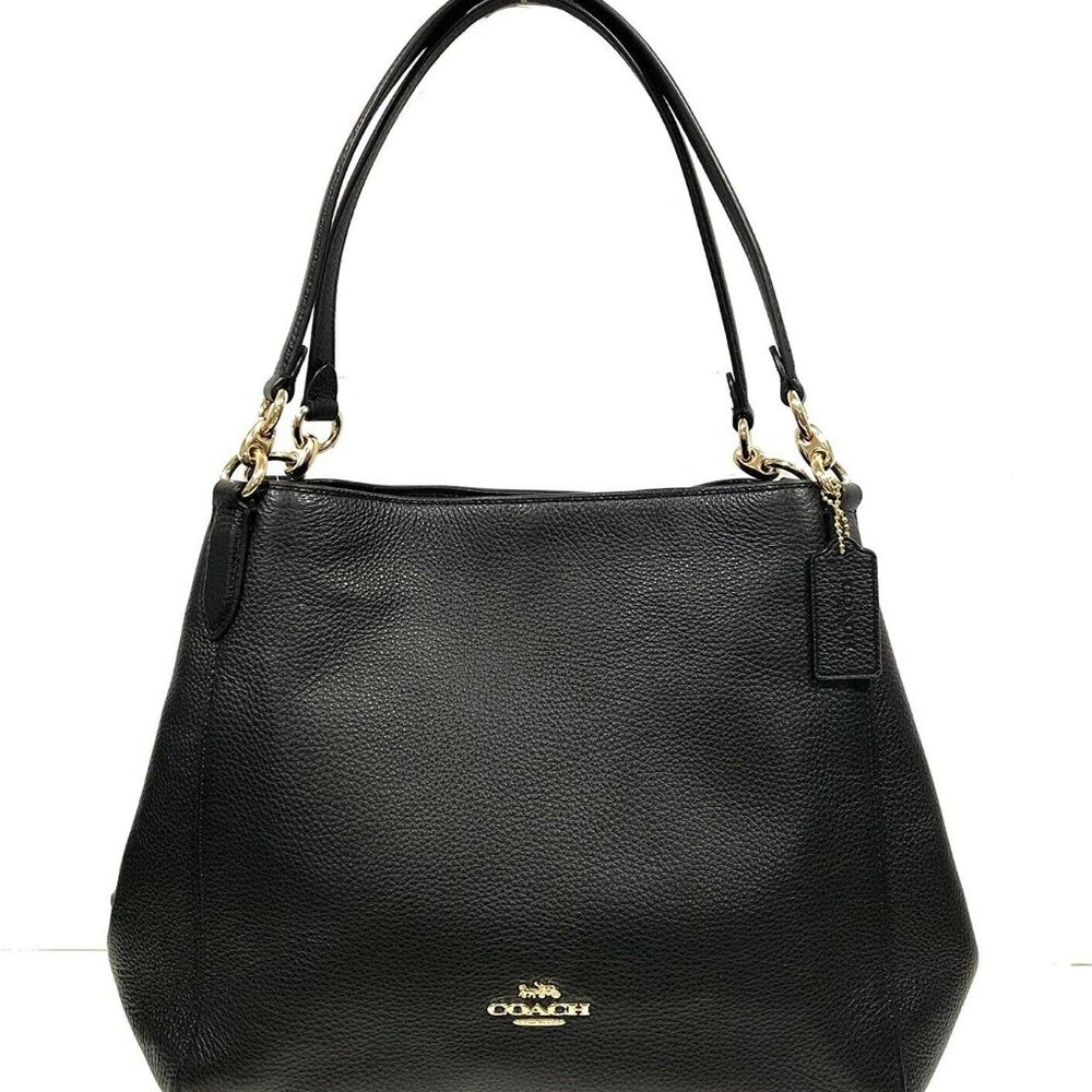 Coach Hallie Leather Shoulder Bag